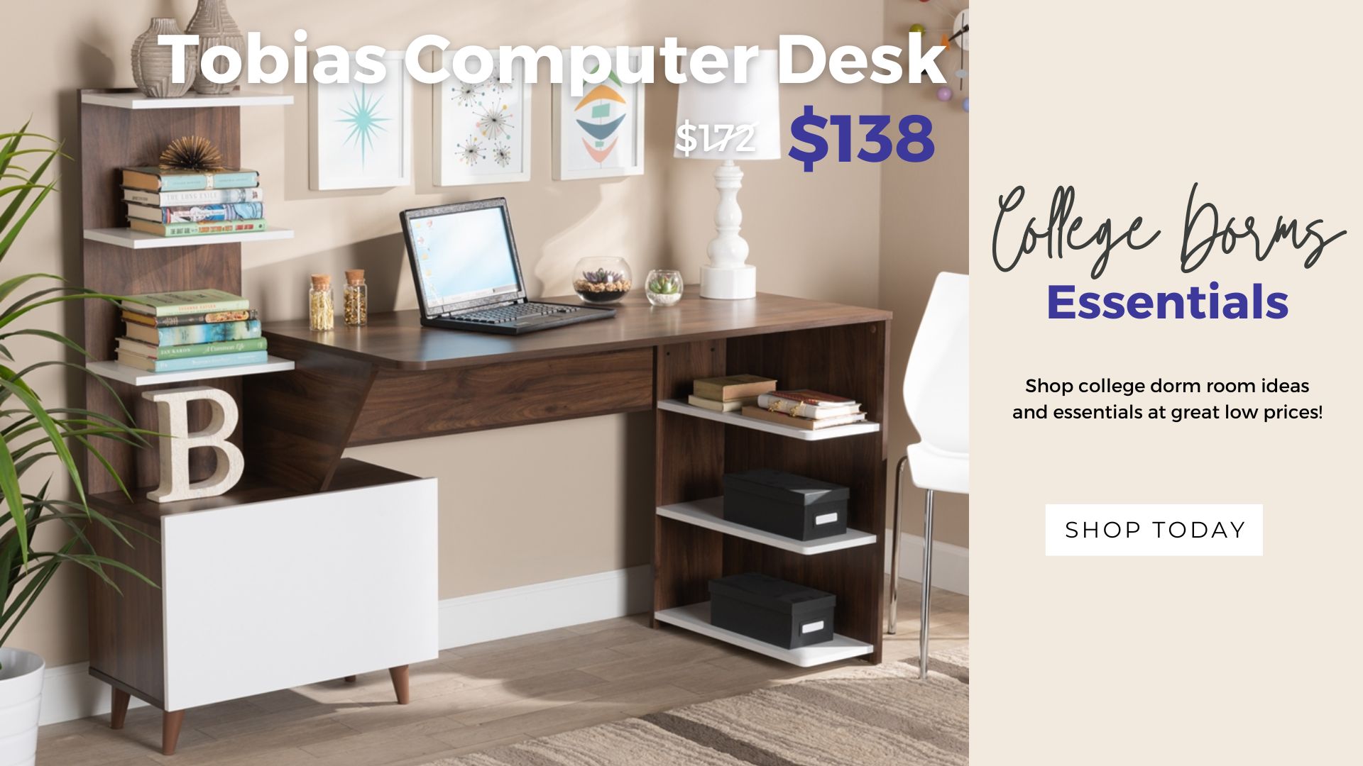 Tobias Computer Desk $138