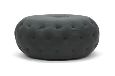 Baxton Studio Glazebrook Gray Linen Modern Tufted Ottoman ORG $222 SALE PRICE $200