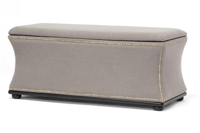 Baxton Studio Liverpool Beige Linen Modern Storage Ottoman and Bench ORG $190 SALE PRICE $171