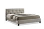 Baxton Studio Annette Light Beige Linen Modern Bed with Upholstered Headboard - Queen Size - BSOBBT6140A2-Queen-Light Beige 6086-1