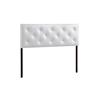 Baxton Studio Baltimore Modern and Contemporary King White Faux Leather Upholstered Headboard Classic headboard, Modern headboard, Cheap headboard, Affordable furniture in Chicago