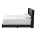 Baxton Studio Brady Modern and Contemporary Charcoal Grey Fabric Upholstered King Size Bed - BSOBrady-Charcoal Grey-King