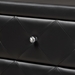 Baxton Studio Luminescence Wood Contemporary Black Upholstered Dresser - BSOBBT2030-Dresser-Black