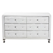 Baxton Studio Luminescence Wood Contemporary White Upholstered Dresser - BSOBBT2030-Dresser-White
