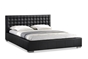 Baxton Studio Madison Black Modern Bed with Upholstered Headboard - Queen Size - BSOBBT6183-Black-Bed