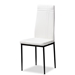 Baxton Studio Matiese Modern and Contemporary White Faux Leather Upholstered Dining Chair (Set of 4) - BSO112157-6-White