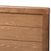 Baxton Studio Seren Mid-Century Modern Walnut Brown Finished Wood King Size Headboard - BSOMG97093-Ash Walnut-HB-King