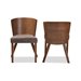 Baxton Studio Sparrow Brown Wood Modern Dining Chair (Set of 2)