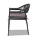 Baxton Studio Wendell Modern and Contemporary Grey Finished Rope and Metal Outdoor Dining Chair - BSOWA-6858L-Grey-DC