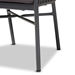 Baxton Studio Marcus Modern and Contemporary Grey Finished Rope and Metal Outdoor Dining Chair - BSOWA-5144-Grey-DC