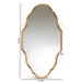 Baxton Studio Dennis Vintage Antique Gold Finished Accent Wall Mirror - BSORXW-8059