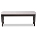 Baxton Studio Corey Modern and Contemporary Grey Fabric Upholstered and Dark Brown Finished Wood Dining Bench - BSORH039-Grey/Dark Brown-Dining Bench