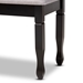 Baxton Studio Corey Modern and Contemporary Grey Fabric Upholstered and Dark Brown Finished Wood Dining Bench - BSORH039-Grey/Dark Brown-Dining Bench