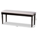 Baxton Studio Giovanni Modern and Contemporary Grey Fabric Upholstered and Dark Brown Finished Wood Dining Bench - BSORH038-Grey/Dark Brown-Dining Bench