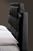 Baxton Studio Carlotta Black Modern Bed with Upholstered Headboard - Queen Size - BSOBBT6376-Black-Queen