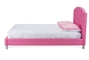 Baxton Studio Canterbury Pink Leather Contemporary Full-Size Bed - BSOBBT6440-Full-Pink