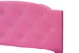 Baxton Studio Canterbury Pink Leather Contemporary Full-Size Bed - BSOBBT6440-Full-Pink
