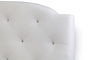 Baxton Studio Canterbury White Leather Contemporary Queen-Size Bed