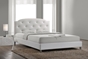 Baxton Studio Canterbury White Leather Contemporary Full-Size Bed - BSOBBT6440-Full-White
