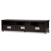 Baxton Studio Gerhardine Dark Brown Wood 63-Inch TV Cabinet with 3-drawer - BSOTV834127-Wenge