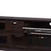 Baxton Studio Adelino 63 Inches Dark Brown Wood TV Cabinet with 4 Glass Doors and 2 Drawers - BSOTV834133-Wenge