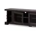 Baxton Studio Viveka 70-Inch Greyish Dark Brown Wood TV Cabinet with 2 Glass Doors and 2 Doors - BSOTV838076-Embosse