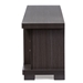 Baxton Studio Viveka 70-Inch Greyish Dark Brown Wood TV Cabinet with 2 Glass Doors and 2 Doors - BSOTV838076-Embosse