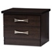 Baxton Studio Colburn Modern and Contemporary 2-Drawer Dark Brown Finish Wood Storage Nightstand Bedside Table - BSOBR888004-Wenge