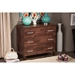 Baxton Studio Maison Modern and Contemporary Oak Brown Finish Wood 3-Drawer Storage Chest - BSOBR888023-Dirty Oak/Maple