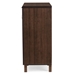 Baxton Studio Sintra Modern and Contemporary Dark Brown Sideboard Storage Cabinet with Glass Doors - BSOSR 890006-Wenge