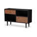 Baxton Studio Auburn Mid-century Modern Scandinavian Style Sideboard Storage Cabinet - BSOFP-6779-Walnut/Espresso