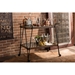 Baxton Studio Rustic Industrial Style Antique Black Textured Finish Metal Distressed Ash Wood Mobile Serving Bar Cart - BSOYLX-9040