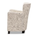 Baxton Studio Benson French Script Patterned Fabric Club Chair and Ottoman Set - BSOWS-0710-Beige-L277