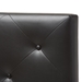 Baxton Studio Baltimore Modern and Contemporary Black Faux Leather Upholstered Twin Size Headboard - BSOBBT6431-Black-Twin HB