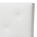 Baxton Studio Baltimore Modern and Contemporary White Faux Leather Upholstered Twin Size Headboard - BSOBBT6431-White-Twin HB