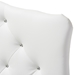 Baxton Studio Rita Modern and Contemporary White Faux Leather Upholstered Button-Tufted Scalloped Twin Size Headboard - BSOBBT6503-White-Twin HB