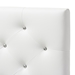 Baxton Studio Viviana Modern and Contemporary White Faux Leather Upholstered Button-Tufted Twin Size Headboard - BSOBBT6506-White-Twin HB