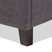 Baxton Studio Lea Modern and Contemporary Dark Grey Fabric Queen Size Storage Platform Bed - BSOBBT6572-Dark Grey-Queen-Storage Bed