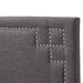 Baxton Studio Geneva Modern and Contemporary Dark Grey Fabric Upholstered Twin Size Headboard - BSOBBT6575-Dark Grey-Twin HB