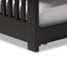 Baxton Studio Hevea Twin Size Dark Brown Solid Wood Platform Bed with Guest Trundle Bed - BSOBed3-Twin-Wenge