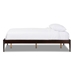 Baxton Studio Bentley Mid-Century Modern Cappuccino Finishing Solid Wood Queen Size Bed Frame - BSOSW8021-Cappuccino-A43-Queen