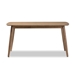 Baxton Studio Edna Mid-Century Modern French "Oak" Light Brown Finishing Wood Dining Table - BSOFlora-French Oak-DT