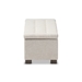 Baxton Studio Roanoke Modern and Contemporary Beige Fabric Upholstered Grid-Tufting Storage Ottoman Bench - BSOBBT3101-OTTO-Beige-H1217-3