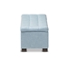 Baxton Studio Roanoke Modern and Contemporary Light Blue Fabric Upholstered Grid-Tufting Storage Ottoman Bench - BSOBBT3101-OTTO-Light Blue-H1217-21