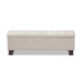 Baxton Studio Hannah Modern and Contemporary Beige Fabric Upholstered Button-Tufting Storage Ottoman Bench - BSOBBT3136-OTTO-Beige-H1217-3