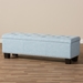 Baxton Studio Hannah Modern and Contemporary Light Blue Fabric Upholstered Button-Tufting Storage Ottoman Bench - BSOBBT3136-OTTO-Light Blue-H1217-21