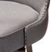 Baxton Studio Gradisca Modern and Contemporary Brown Wood Finishing and Grey Fabric Button-Tufted Upholstered 2-Piece Swivel Barstool Set - BSOBBT5246B-BS-Grey-XD45