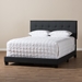 Baxton Studio Brookfield Modern and Contemporary Charcoal Grey Fabric King Size Bed - BSOCF8747B-Charcoal-King