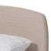 Baxton Studio Mia Mid-Century Light Beige Fabric Upholstered King Size Platform Bed - BSOCF8814-Light Beige-King