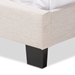Baxton Studio Lexi Modern and Contemporary Light Beige Fabric Upholstered King Size Bed - BSOCF8747-F-Light Beige-King